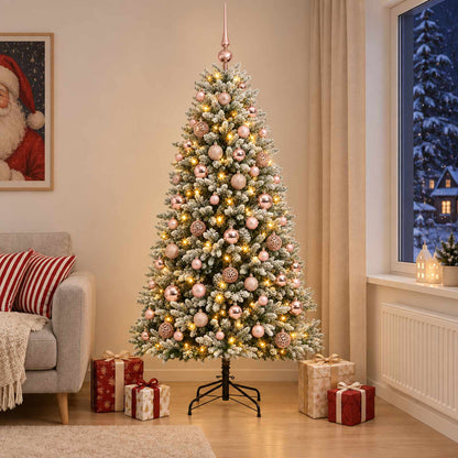 vidaXL Artificial Christmas Tree with Bauble 180 cm 300 LEDs