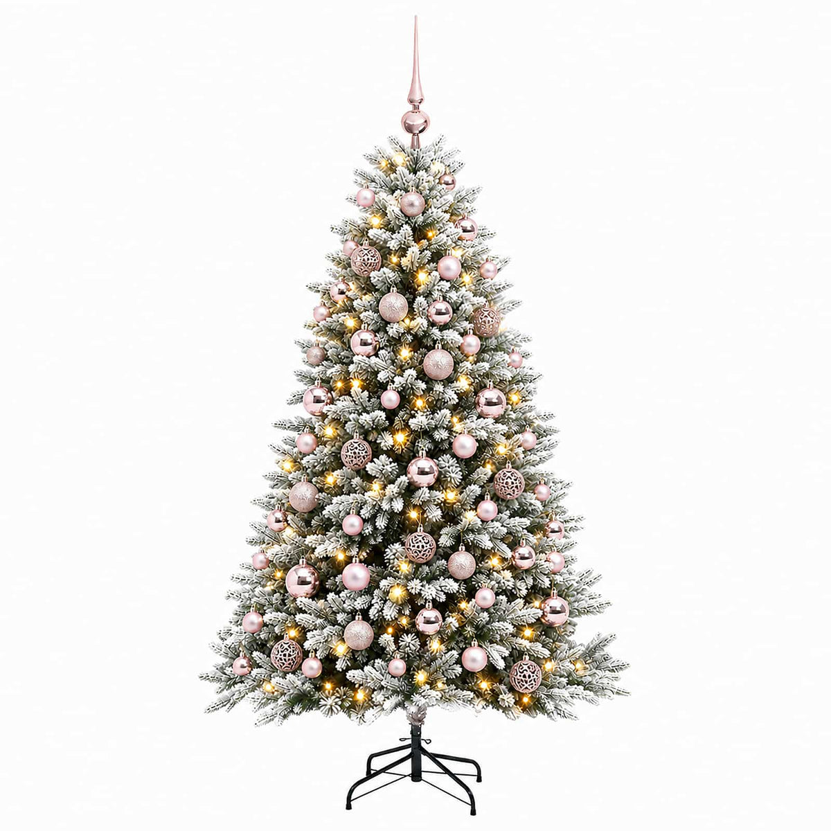 vidaXL Artificial Christmas Tree with Bauble 210 cm 300 LEDs