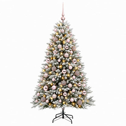 vidaXL Artificial Christmas Tree with Bauble 210 cm 300 LEDs