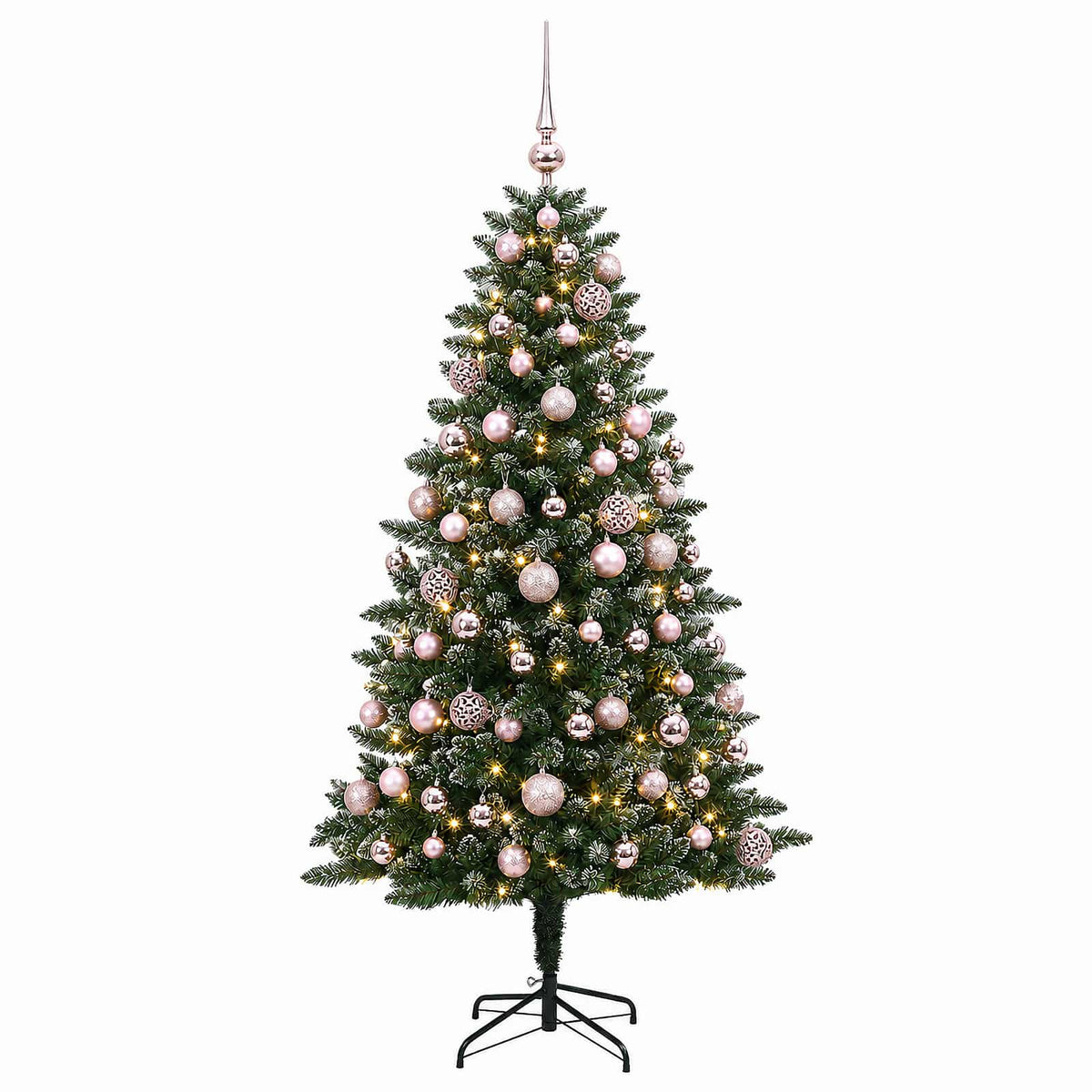vidaXL Artificial Christmas Tree with Bauble 180 cm 300 LEDs