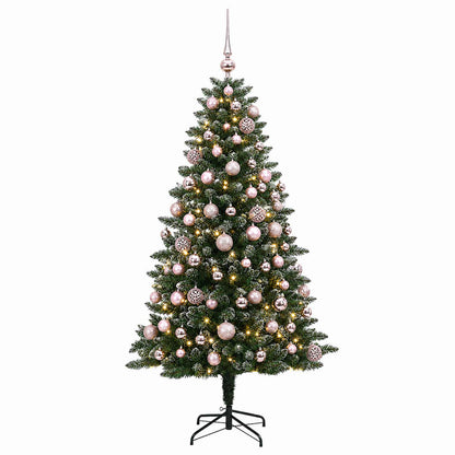 vidaXL Artificial Christmas Tree with Bauble 180 cm 300 LEDs