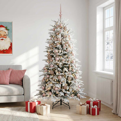 vidaXL Artificial Christmas Tree with Bauble 210 cm 300 LEDs