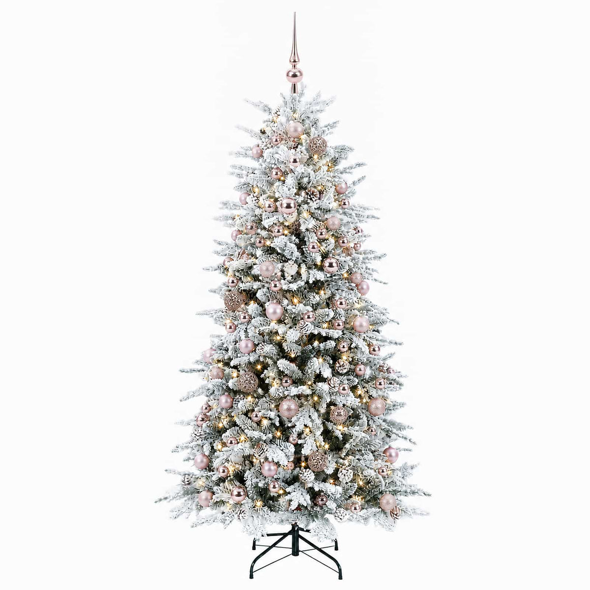 vidaXL Artificial Hinged Christmas Tree 240 cm 300 LEDs Warm White