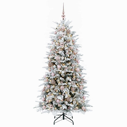 vidaXL Artificial Hinged Christmas Tree 240 cm 300 LEDs Warm White