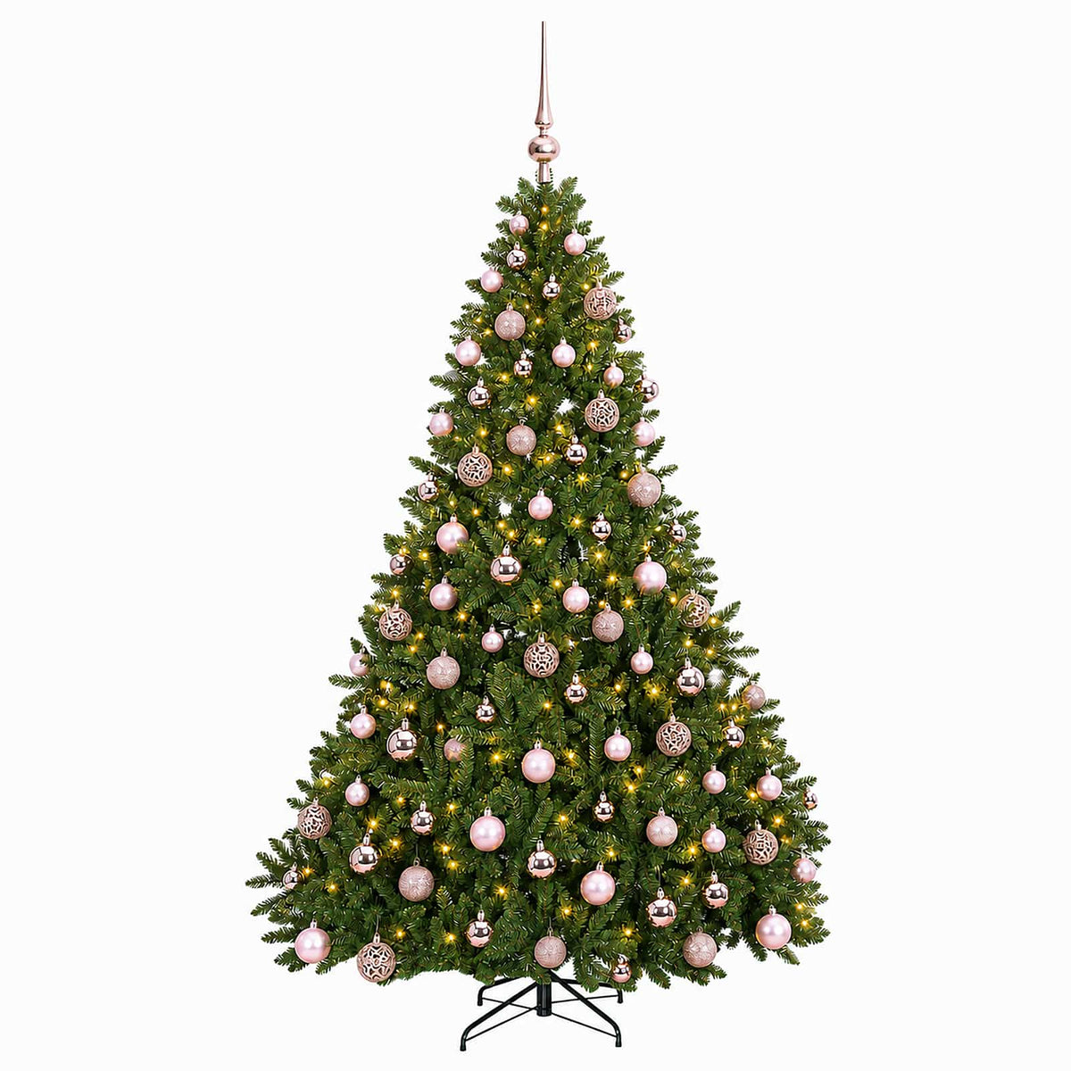 vidaXL Artificial Christmas Tree Light Green with Baubles 240 cm