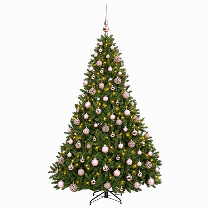 vidaXL Artificial Christmas Tree Light Green with Baubles 240 cm