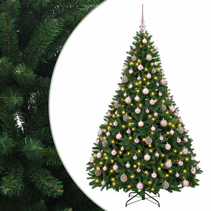 vidaXL Artificial Christmas Tree Mid-green with Ornament 240 cm