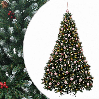 vidaXL Artificial Christmas Tree Green with Bauble 210 cm 300 LEDs
