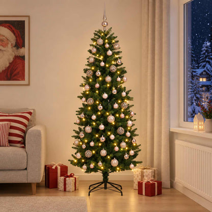 vidaXL Artificial Christmas Tree with Bauble 180 cm 300 LEDs