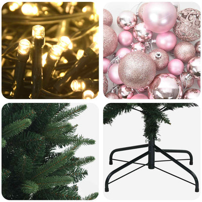 vidaXL Artificial Christmas Tree with Bauble 210 cm 300 LEDs