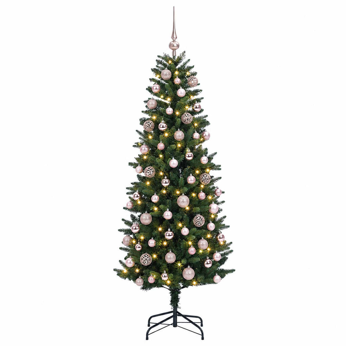 vidaXL Artificial Christmas Tree with Bauble 210 cm 300 LEDs