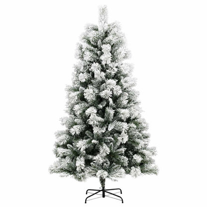 vidaXL Artificial Hinged Christmas Tree with Baubles 180 cm 300 LEDs