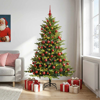 vidaXL Artificial Christmas Tree with Bauble 240 cm 300 LEDs