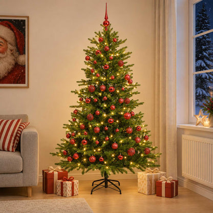 vidaXL Artificial Christmas Tree with Bauble 240 cm 300 LEDs