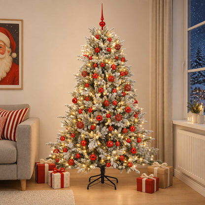 vidaXL Artificial Christmas Tree with Bauble 180 cm 300 LEDs