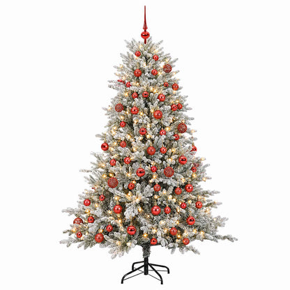 vidaXL Artificial Christmas Tree with Bauble 210 cm 300 LEDs