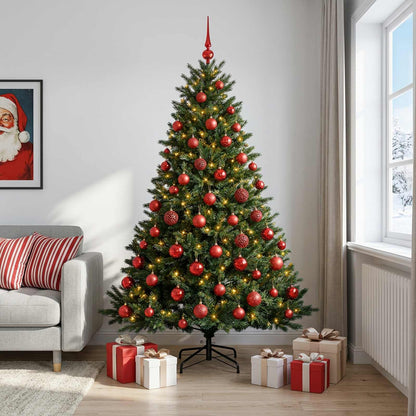 vidaXL Artificial Christmas Tree with Bauble 210 cm 300 LEDs