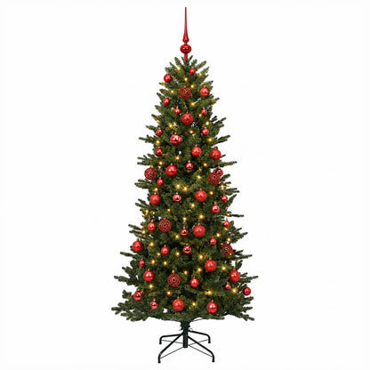 vidaXL Artificial Christmas Tree with Bauble 210 cm 300 LEDs