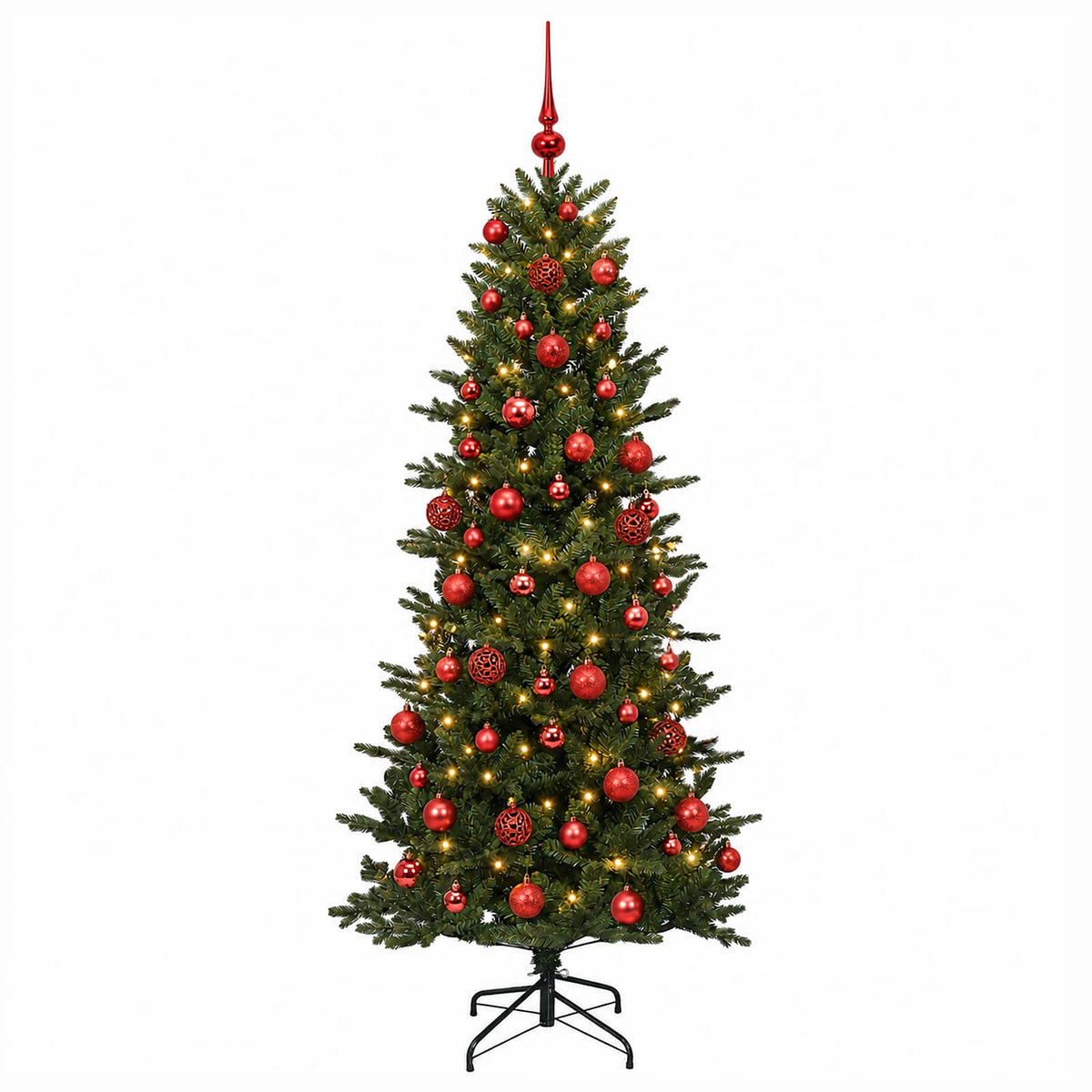 vidaXL Artificial Christmas Tree with Bauble 240 cm 300 LEDs