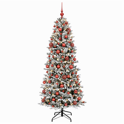 vidaXL Artificial Christmas Tree with Bauble 180 cm 300 LEDs