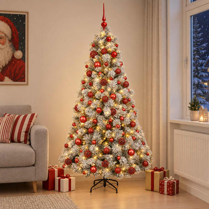 vidaXL Artificial Christmas Tree with Bauble 240 cm 300 LEDs
