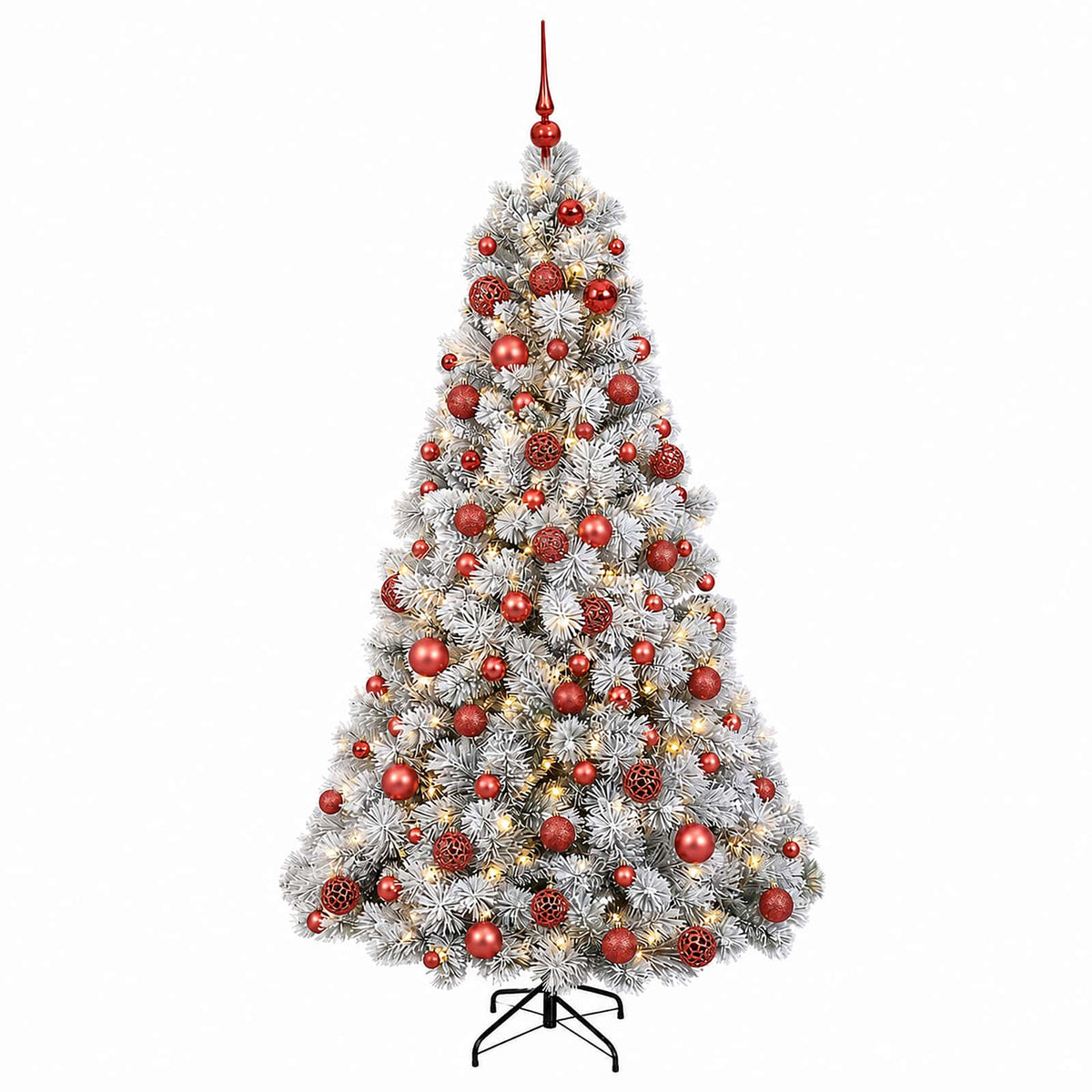 vidaXL Artificial Christmas Tree with Bauble 180 cm 300 LEDs