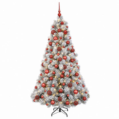 vidaXL Artificial Christmas Tree with Bauble 240 cm 300 LEDs