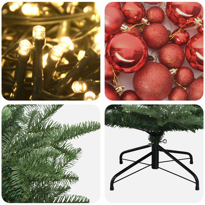 vidaXL Artificial Christmas Tree with Bauble 180 cm 300 LEDs