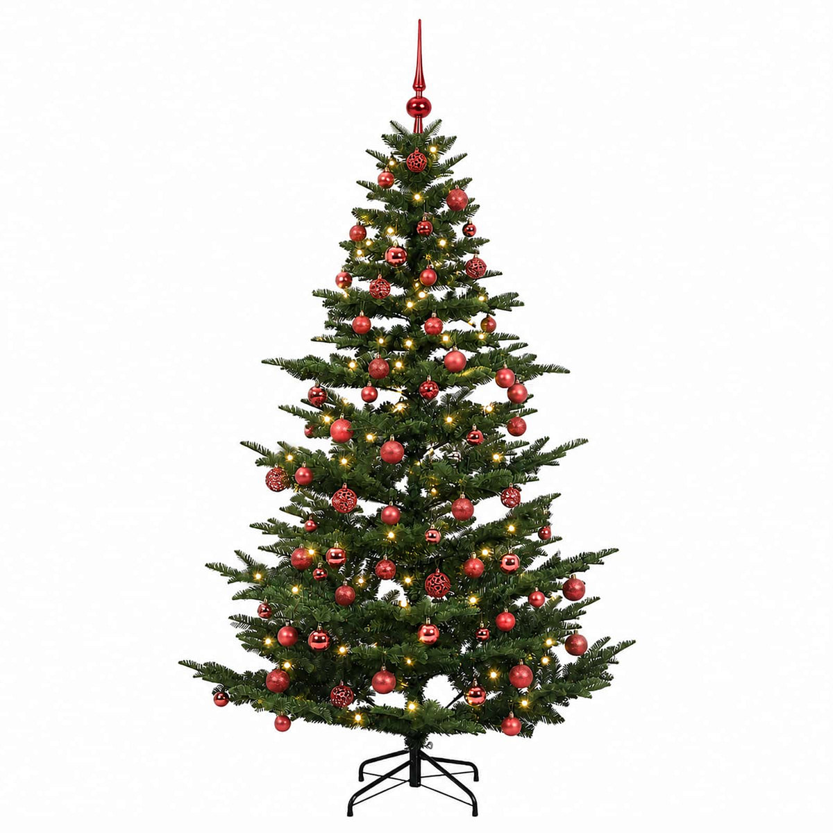 vidaXL Artificial Christmas Tree with Bauble 180 cm 300 LEDs