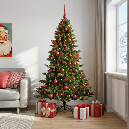 vidaXL Artificial Christmas Tree with Bauble 210 cm 300 LEDs