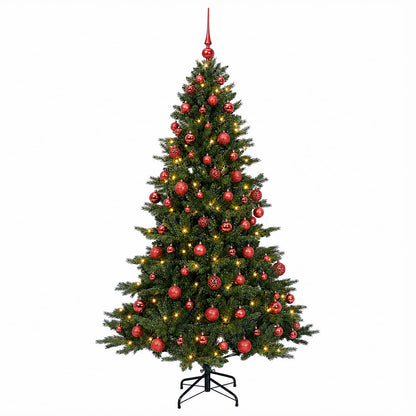 vidaXL Artificial Christmas Tree with Bauble 210 cm 300 LEDs