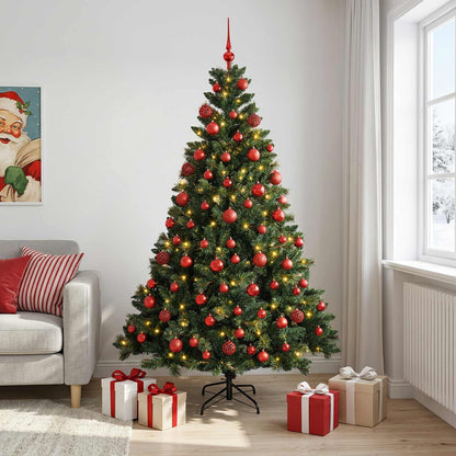 vidaXL Artificial Christmas Tree with Bauble 180 cm 300 LEDs