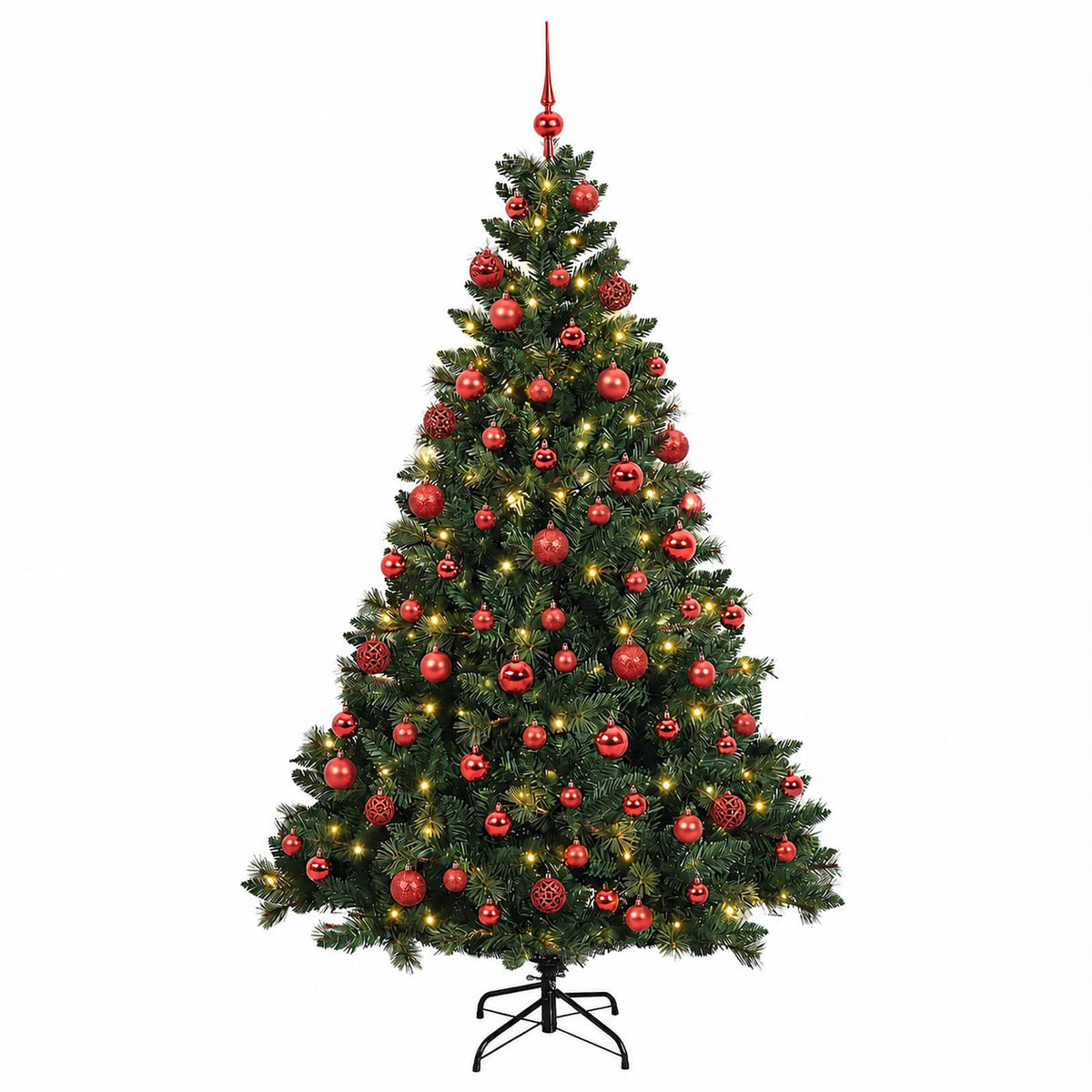 vidaXL Artificial Christmas Tree with Bauble 180 cm 300 LEDs