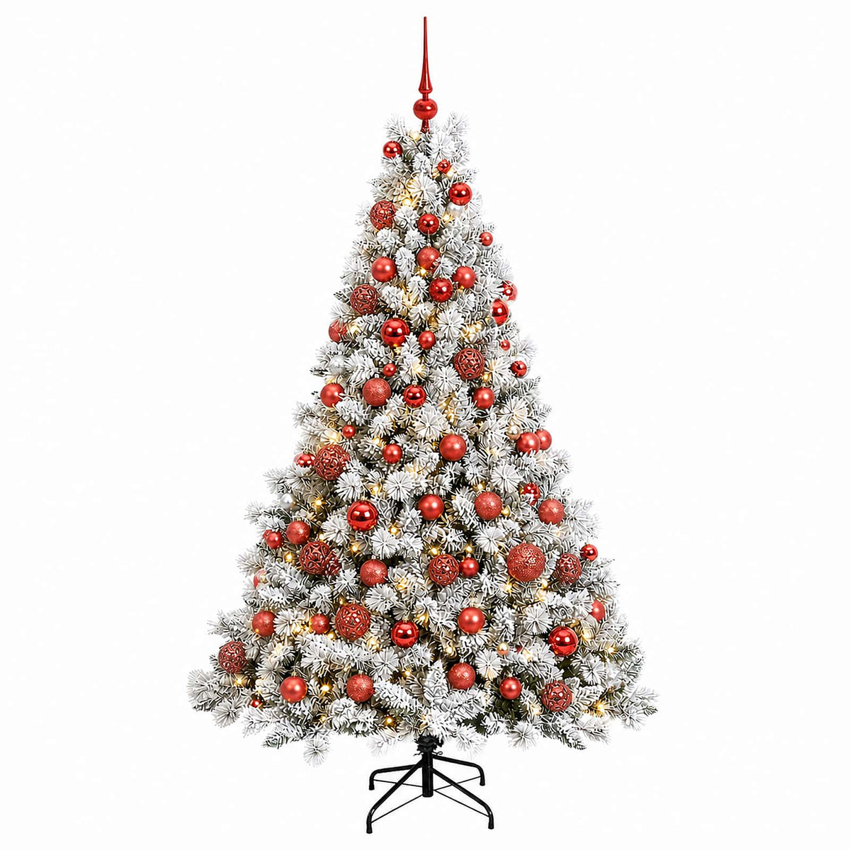 vidaXL Artificial Christmas Tree with Bauble 210 cm 300 LEDs