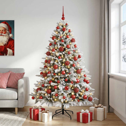 vidaXL Artificial Christmas Tree with Bauble 210 cm 300 LEDs