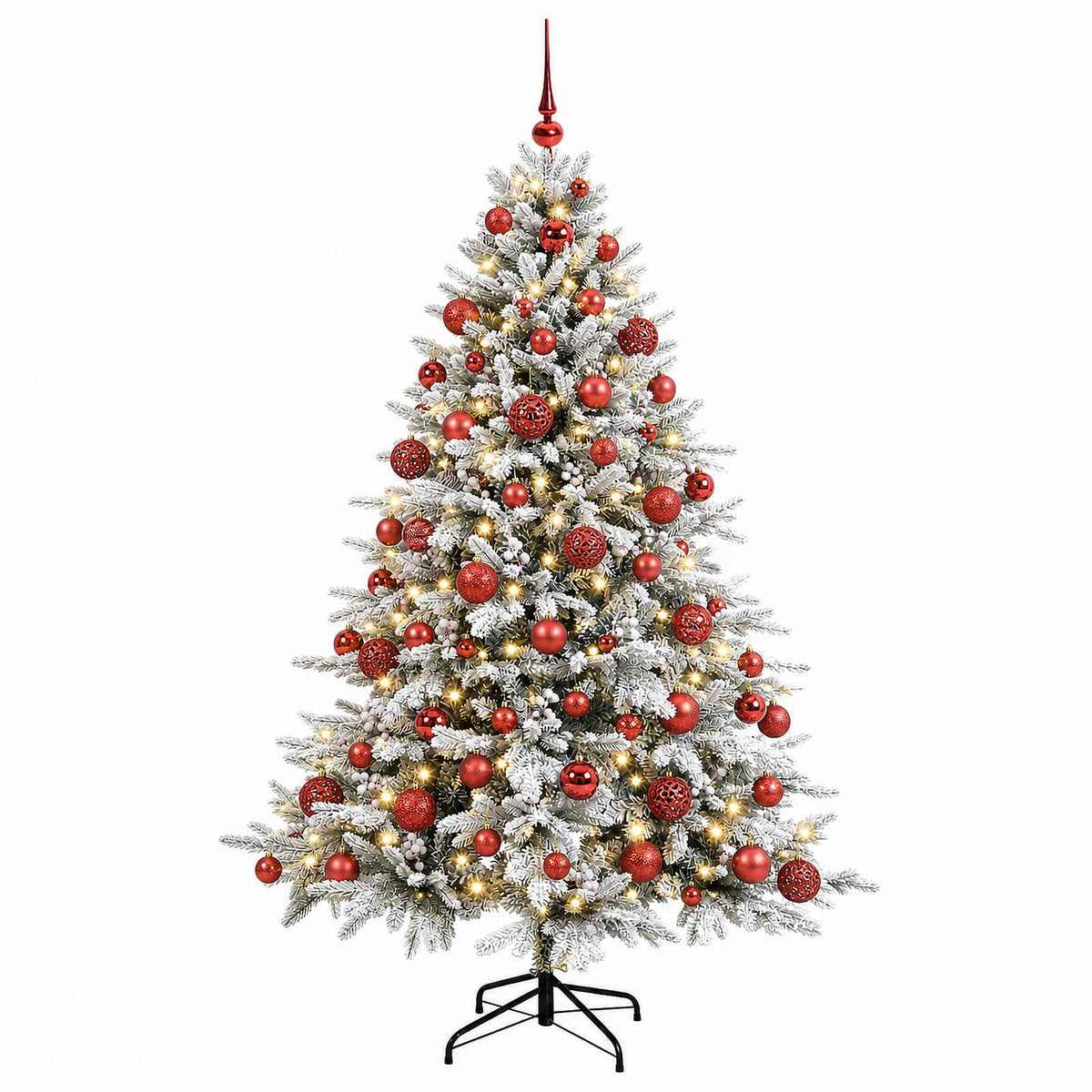 vidaXL Artificial Christmas Tree with Bauble 210 cm 300 LEDs