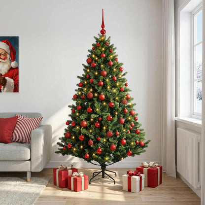 vidaXL Artificial Christmas Tree with Bauble 210 cm 300 LEDs