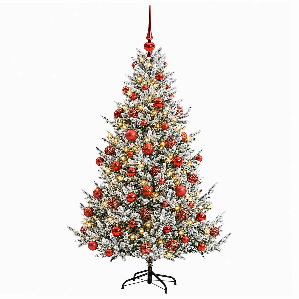 vidaXL Artificial Christmas Tree with Bauble 210 cm 300 LEDs