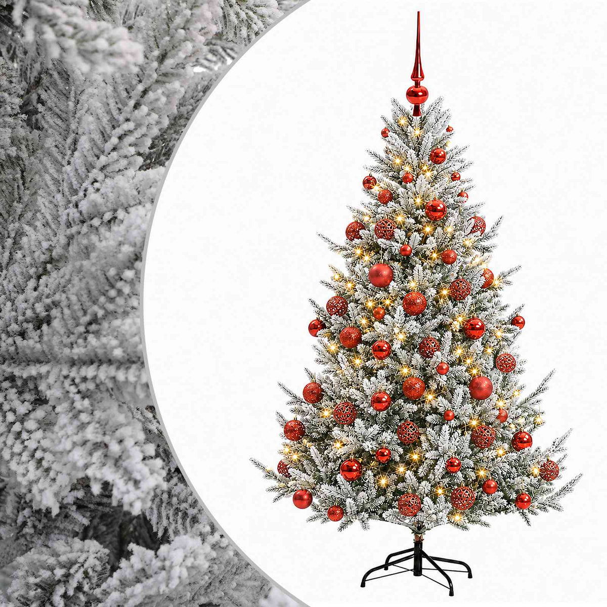 vidaXL Artificial Christmas Tree with Bauble 240 cm 300 LEDs