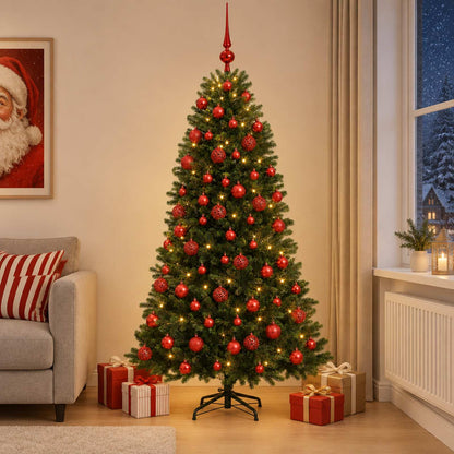 vidaXL Artificial Christmas Tree with Bauble 240 cm 300 LEDs