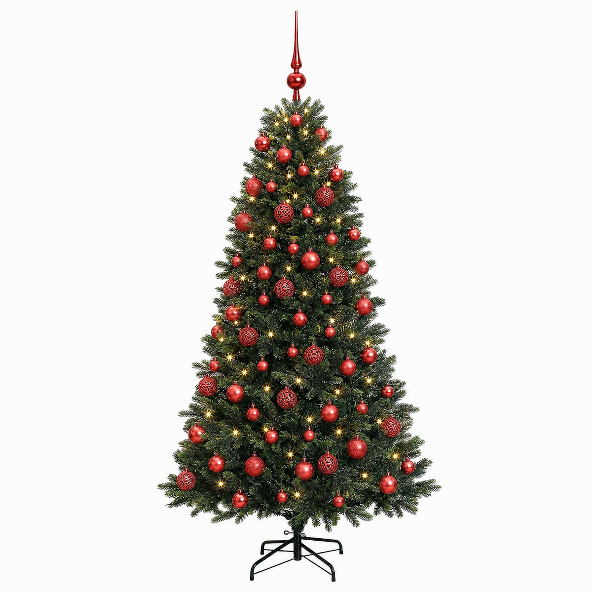 vidaXL Artificial Christmas Tree with Bauble 180 cm 300 LEDs