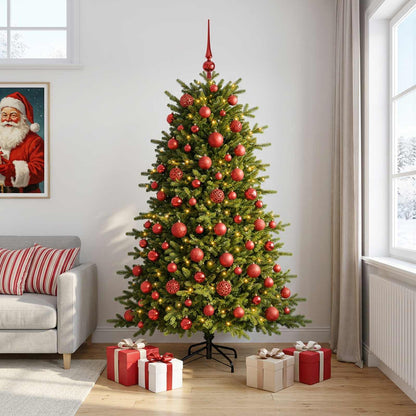 vidaXL Artificial Christmas Tree with Bauble 240 cm 300 LEDs