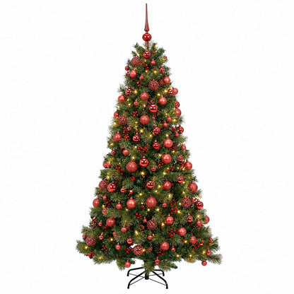 vidaXL Artificial Christmas Tree with Bauble 240 cm 300 LEDs