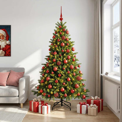 vidaXL Artificial Christmas Tree with Bauble 240 cm 300 LEDs