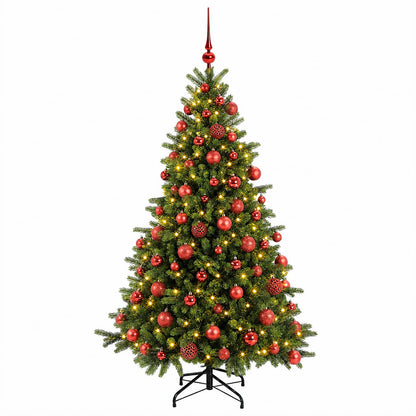 vidaXL Artificial Christmas Tree with Bauble 210 cm 300 LEDs
