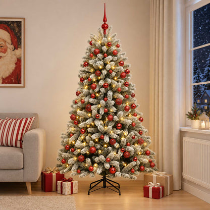 vidaXL Artificial Christmas Tree with Bauble 240 cm 300 LEDs