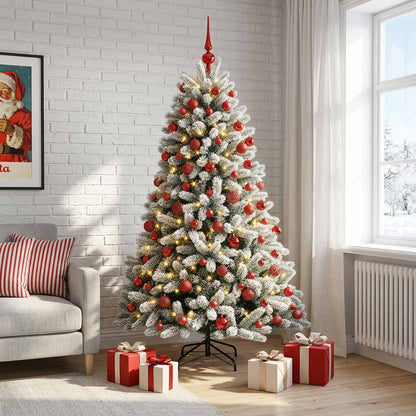 vidaXL Artificial Christmas Tree with Bauble 210 cm 300 LEDs