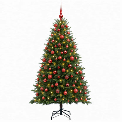vidaXL Artificial Christmas Tree with Bauble 210 cm 300 LEDs