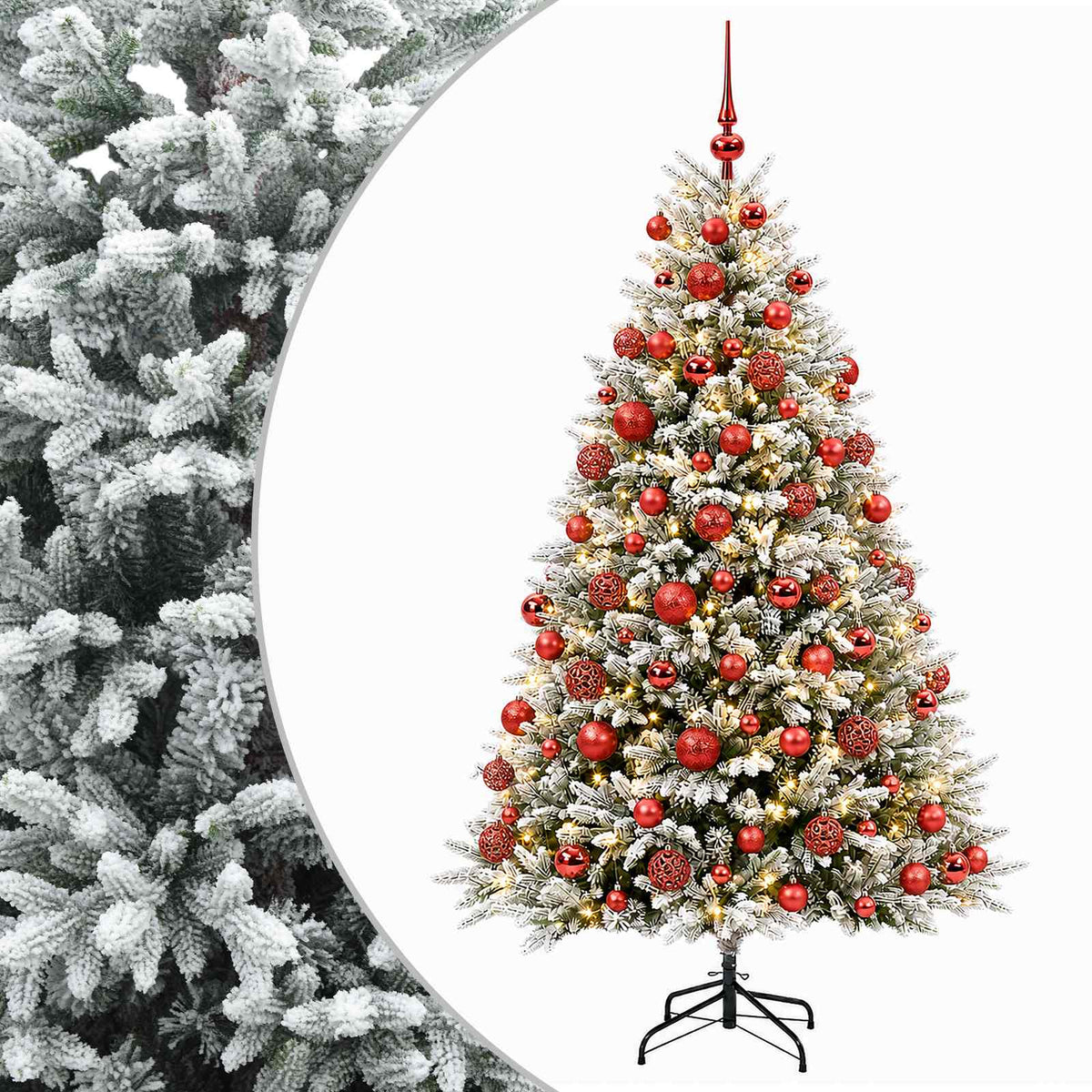 vidaXL Artificial Christmas Tree with Bauble 240 cm 300 LEDs