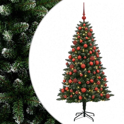 vidaXL Artificial Christmas Tree with Bauble 180 cm 300 LEDs